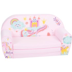 Gyerek kanapé Magic unicorn - rózsaszín, Delta-trade