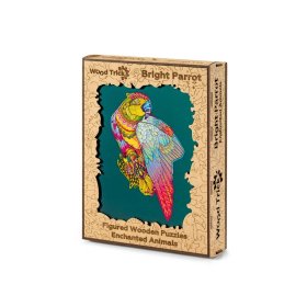 Színes fa puzzle - papagáj, Wood Trick