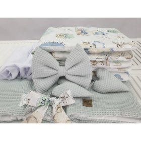 Fehér fonott ágy felszereléssel baba számára - Sün, Ourbaby®