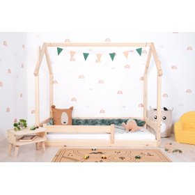 Gyermek Montessori ágy Kéményház - lakkozott, Ourbaby®