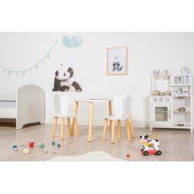 Ourbaby - Gyerek asztal és székek nyúlfülekkel, SENDA
