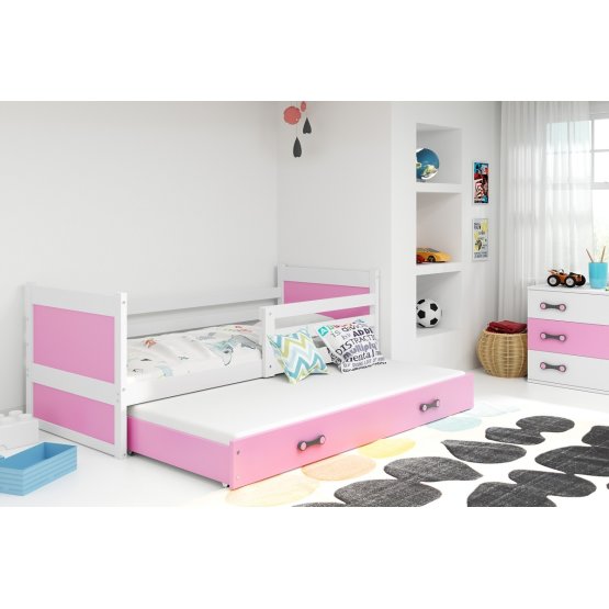 Gyermekek ágy  ágy Rocky - fehér-rózsaszín