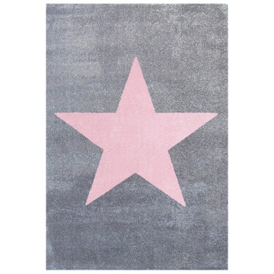 Gyerek szőnyeg STAR ezüst-szürke-rózsaszín