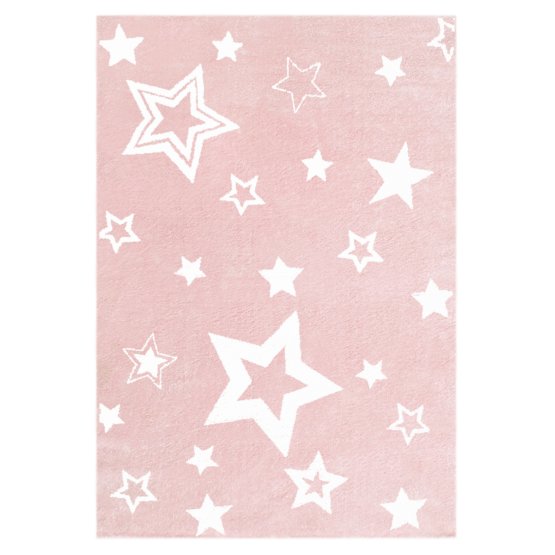 Gyerek szőnyeg STARLIGHT - rózsaszín/fehér