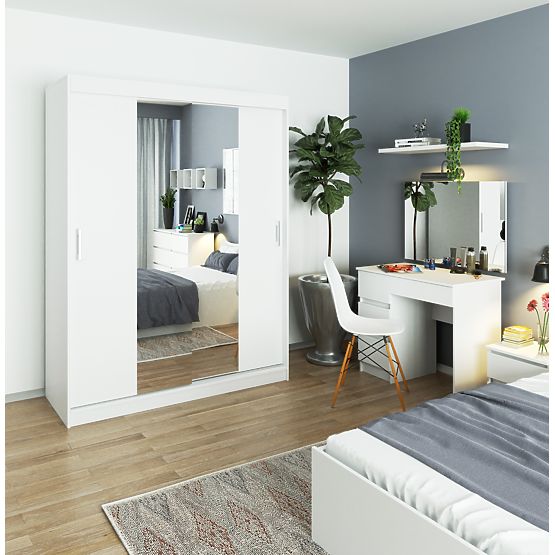 150 cm-es TOLÓSZEKRÉNY CLP FEHÉR