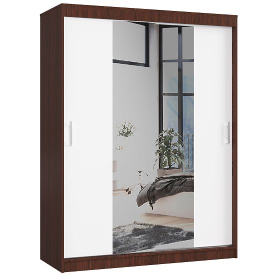 150 cm-es TOLÓSZEKRÉNY CLP WENGE / FEHÉR