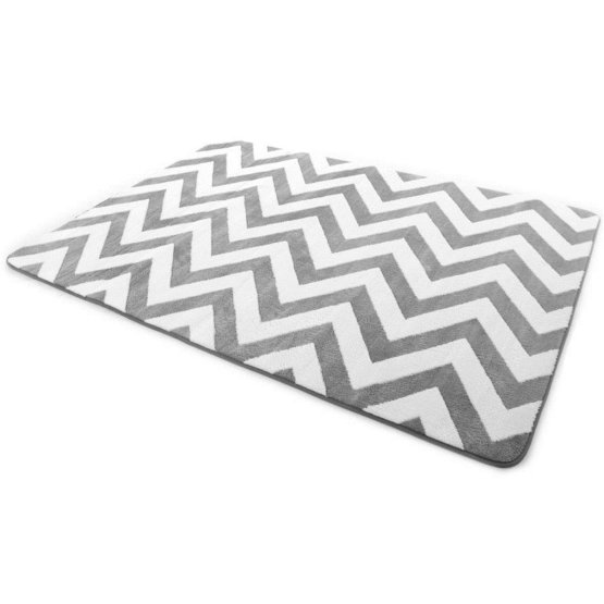 Gyerek szőnyeg - 3D ZIG ZAG - grey & white