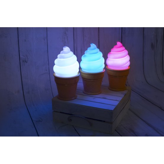Gyermek LED lámpa - fagylalt - különböző színek
