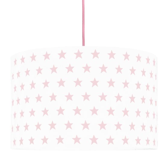 Textil függőlámpa - csillagok - rózsaszín