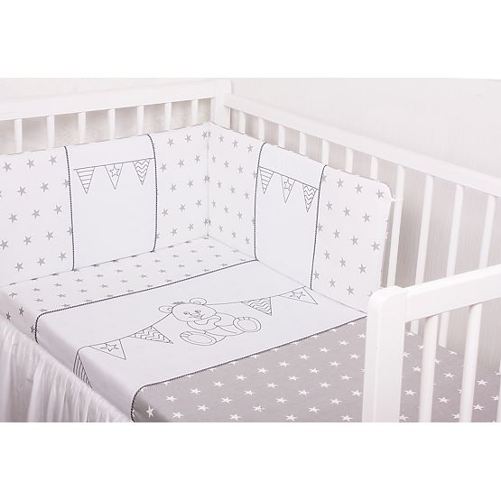 2-dílné ágynemű  cribs minka - Zebra