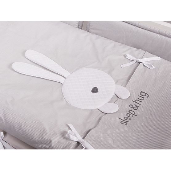 2-részes ágyneműhuzat szett sleep & hug - szürke