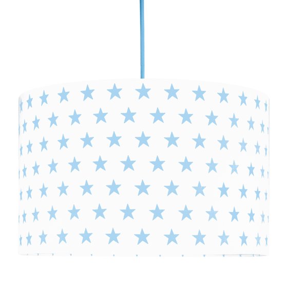 Textil függőlámpa - csillagok - kék