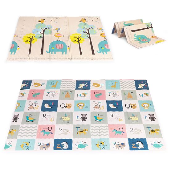 200x150 cm-es gyermek habszőnyeg, oktató, kétoldalas, növekedési skála, ábécé, ECOTOYS