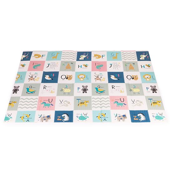 200x150 cm-es gyermek habszőnyeg, oktató, kétoldalas, növekedési skála, ábécé, ECOTOYS