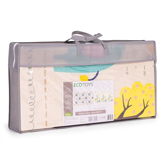 200x150 cm-es gyermek habszőnyeg, oktató, kétoldalas, növekedési skála, ábécé, ECOTOYS