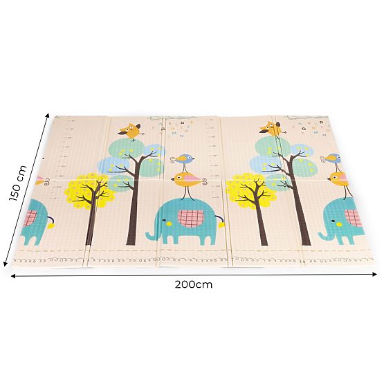 200x150 cm-es gyermek habszőnyeg, oktató, kétoldalas, növekedési skála, ábécé, ECOTOYS