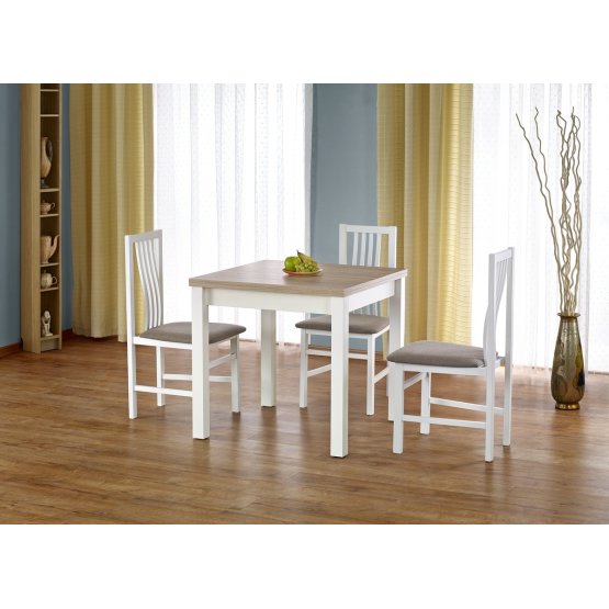 Összecsukható étkezőasztal GRACJAN - sonoma tölgy / fehér