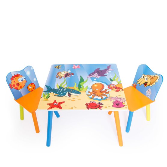 Gyerek asztal székekkel - sea