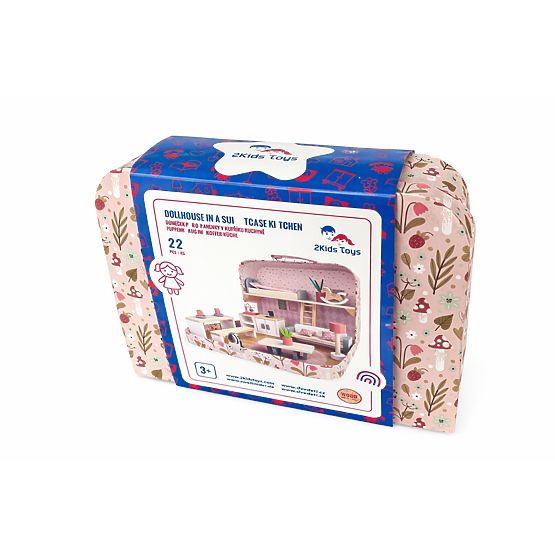 2Kids Toys Babaház bőröndben Konyha