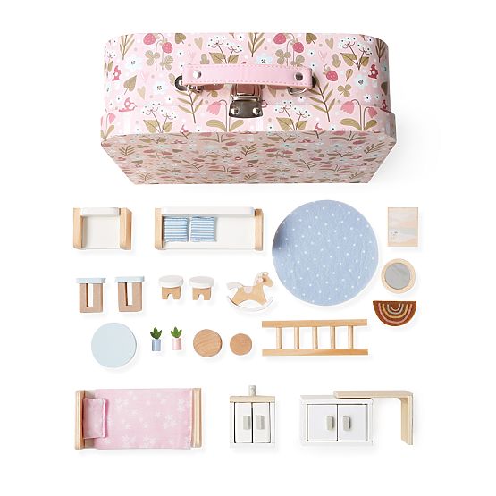 2Kids Toys Babaház bőröndben Nappali