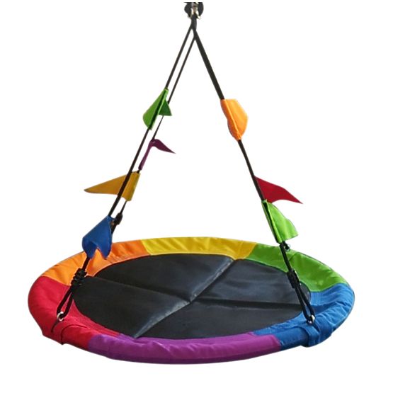 2Kids Toys Gólyafészek hinta színes zászlókkal