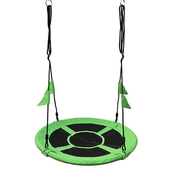 2Kids Toys Gólyafészek hinta zászlókkal zöld