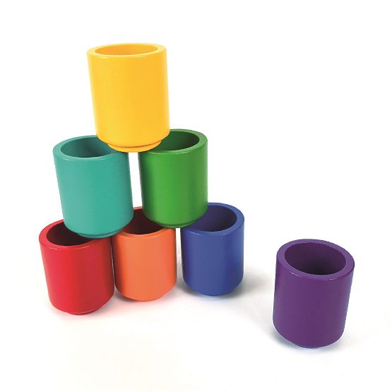 2Kids Toys Szivárványos golyók és poharak 7 színben