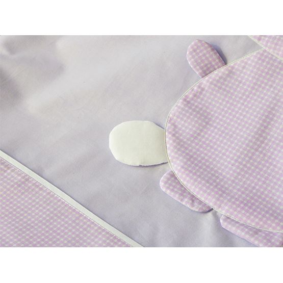 3-részes ágynemű szett - nyuszi lány - lila