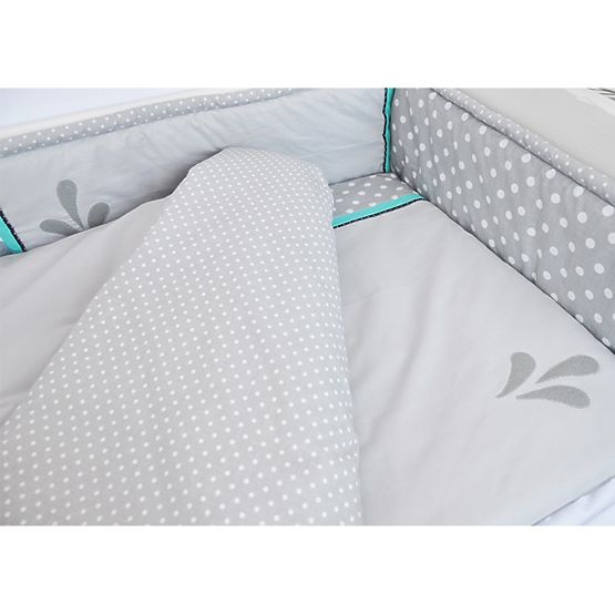 3-részes ágyneműhuzat szett - elefánt - szürke