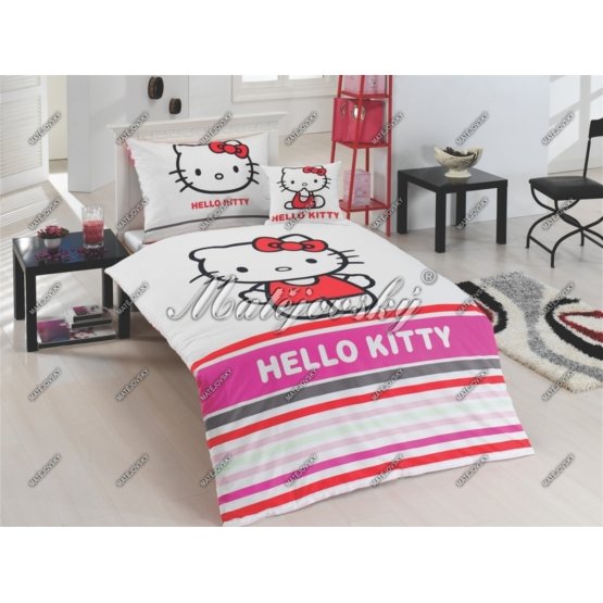 Ágyneműhuzat Hello Kitty Stripe