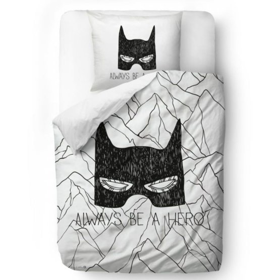 Úr. Little Fox Batman ágynemű - Mindig légy hős - takaró: 135 x 200 cm-es párna: 60 x 50 cm