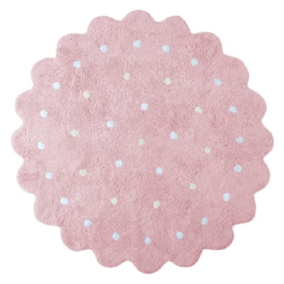 Kerek szőnyeg Kis keksz - rózsaszín