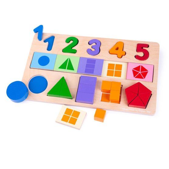 Bigjigs Toys Didaktikai tábla Számok, színek, formák
