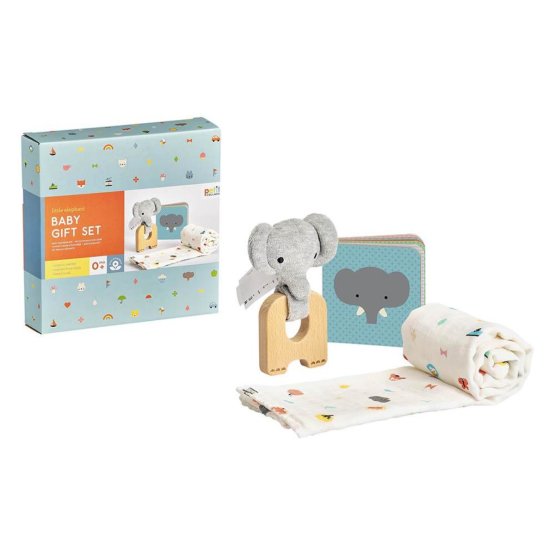 Petit Collage Baby elefánt ajándékkészlet