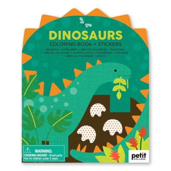 Petit Collage kifestőkönyv dinoszaurusz matricákkal