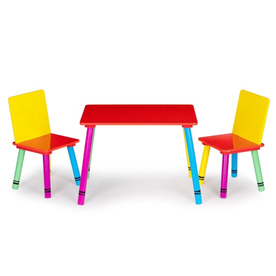 Asztal és szék készlet - a szivárvány színei