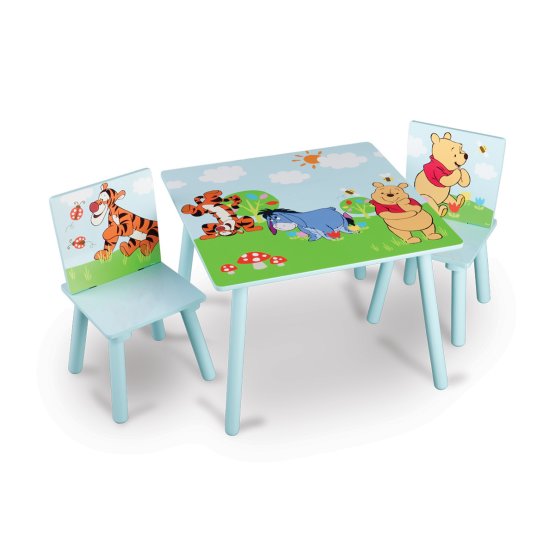Gyerek asztal székekkel - Micimackó