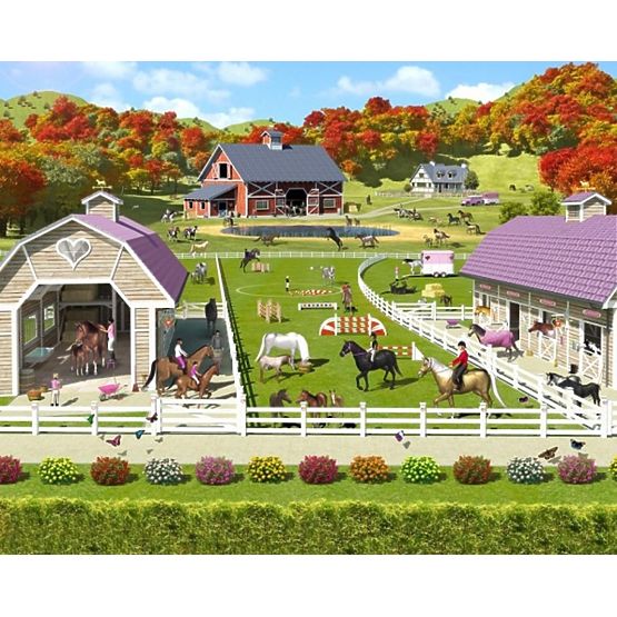 3D tapéta lovacskák és pónik