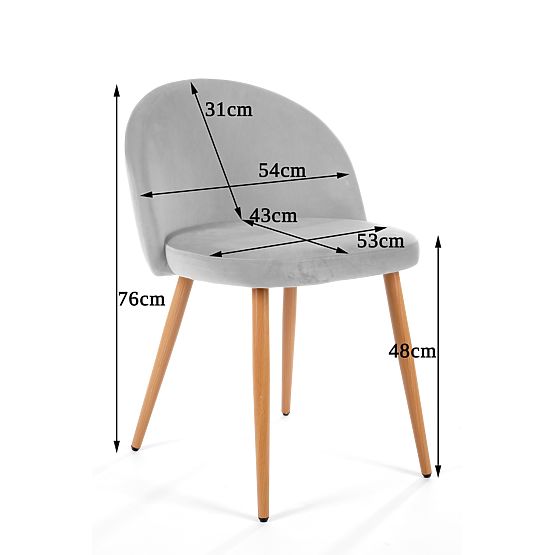 4 x Bársony kárpitozott szék SJ.075 Kék