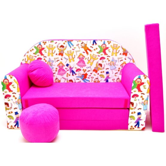 Gyerek kanapé - karnevál - rózsaszín
