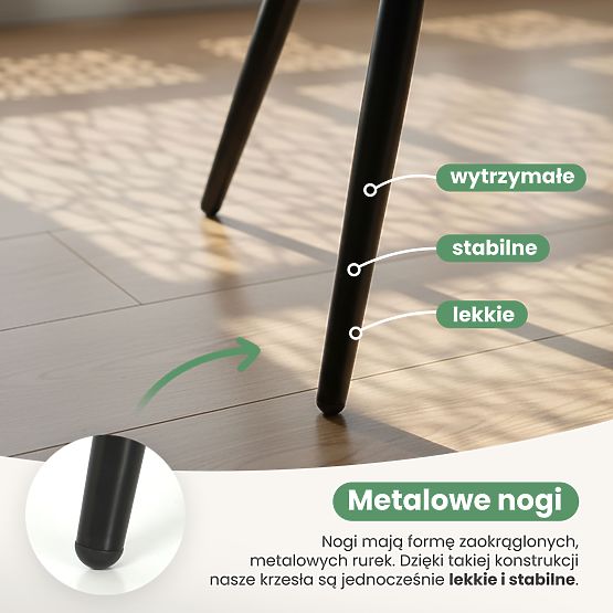 4x Kárpitozott szék négyzetes tűzéssel Szürke LUXANO Fekete lábak