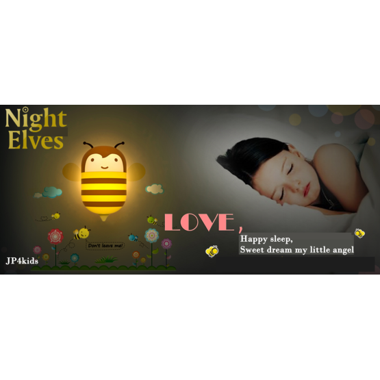 Gyerek LED éjjeli lámpa - méhecske
