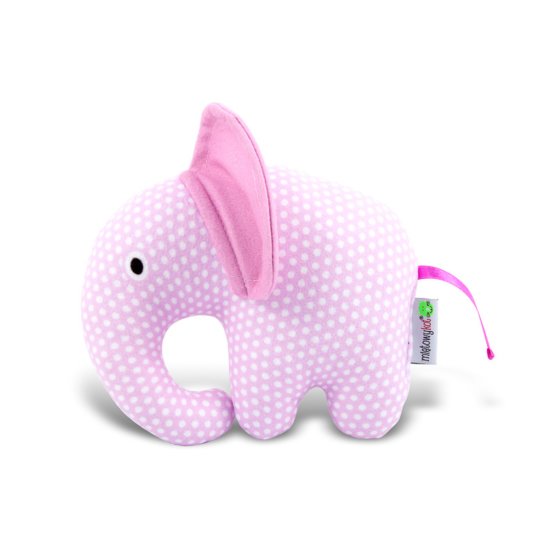 Textil játék - rózsaszín elefánt