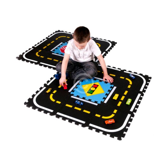Gyerek puzzle szőnyeg - autópálya