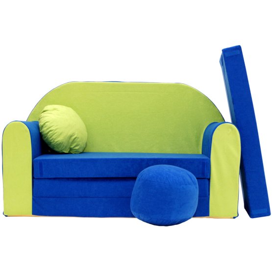Gyerek kanapé - kék/zöld