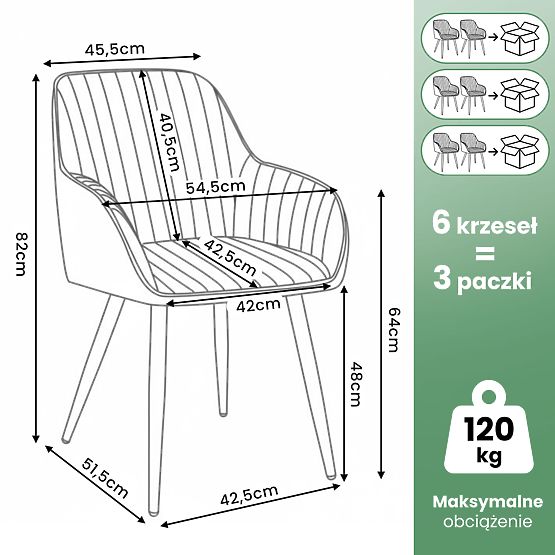 6x Bársony kárpitozott szék varrással Palackzöld FLORENCE Fekete lábak
