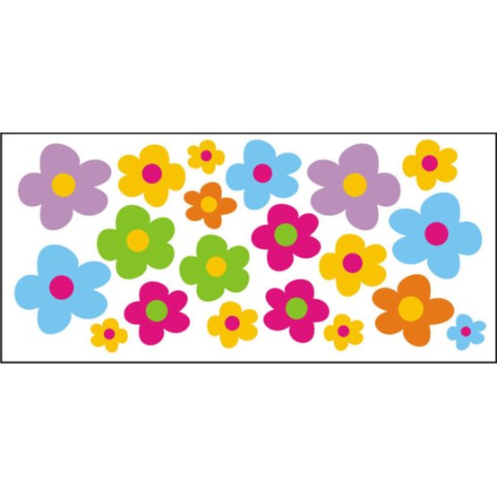 Ablakmatricák - színes virágocskák - 0,3 m2