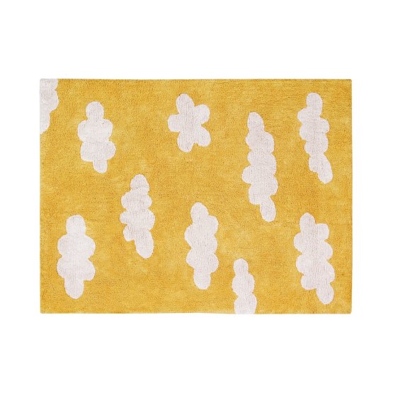 Gyermek pamutszőnyeg - Felhő mustár