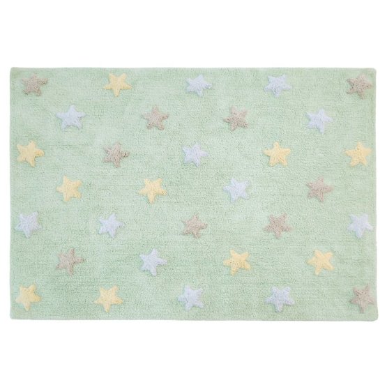 Gyerek szőnyeg csillagokkal Tricolor Stars - puha menta