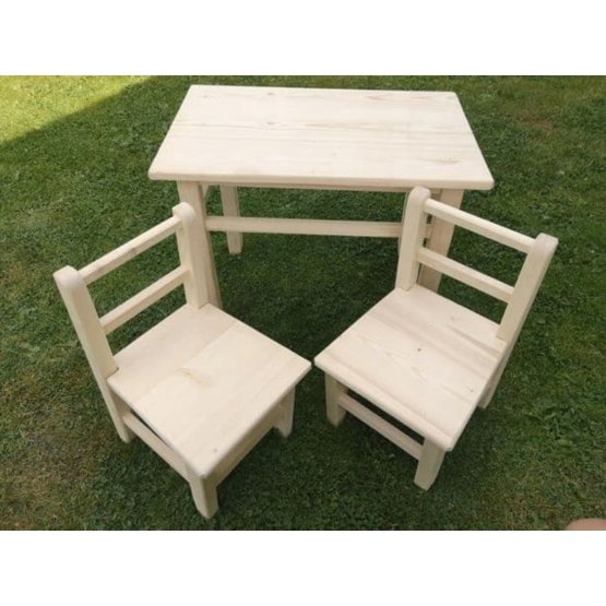 Gyermek fa asztal Woodland székekkel